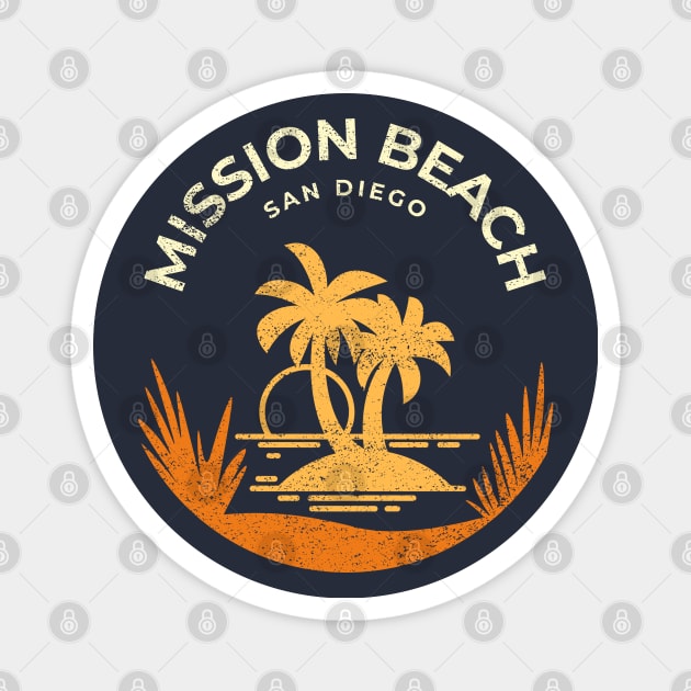 Mission Beach San Diego California Vacation Resort Vintage Magnet by Inspire Enclave